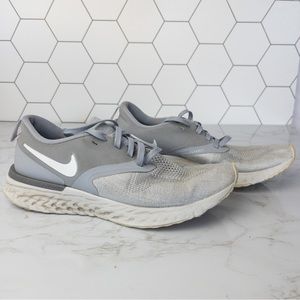 Nike Odyssey Running Gray Athletic Shoes Sneakers Women's Knit